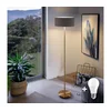 LED stojeća lampa TUNJA 1xE27/20W/230V, prečnik 38 cm, zlatna/smeđa