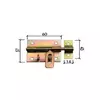 DABEL 474 reza za vrata i katanac 60 x 57 mm