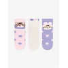 Penti Nogavice PENTI Mädchen Feel Better Socken im Katzenmuster, 2er-Pack mešane barve