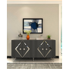 HANAH HOME Komoda Domino KB150 Anthracite Silver