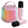 Free 2 Play Kiddigit Set 2 brezžičnih mikrofonov z zvočnikom, bluetooth, pink