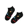 Sokisahtel Nogavice low-cut socks with colored cherries češnjevo rdeča