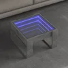 Stolić s beskonačnim LED siva boja betona 50x53x30 cm