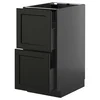 METOD / KNIVSHULT Pod.element, 2fronta/2vis.fioke, Crnosiva/Lerhyttan crno bajcovano, 40x60 cm