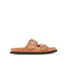 Natikači Tory Burch T Lock Sport Slide 166905 Rjava