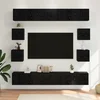 Set TV komoda 8 pcs 100 x 30 x 30 cm Crni hrast