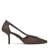 Čevlji z visoko peto Max Mara Strawpump 2514521312600 Rjava