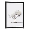 Plakat minimalistično drevo brez listov - 20x30 silver
