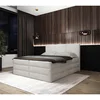 MID.YOU POSTELJA BOXSPRING 160 cm x 200 cm , les, tekstil, leseni material bela