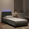 Okvir kreveta s LED-om bez madraca Hanko svjetlosivi 90x200 cm baršunasti