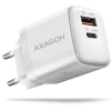 AXAGON ACU-PQ30W, polnilec 30 W, 2x vrata (USB-A USB-C), PD3.0/PPS/QC4 /SFC/AFC/Apple, bel