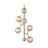Halo Design 738861 - Luster na sajli ATOM 6xG9/28W/230V prečnik 30 cm mesing/k. bež