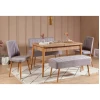 HANAH HOME Trpezarijski set Vina 0701 4 AtlanticGrey
