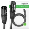 Ugreen AV130 XLR kabel ženski-moški XLR - 1 m (črn)