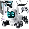slomart LEAN TOYS robot pes TOOBY, daljinsko voden, RC, 360, luči, zvok, belo-črn