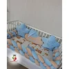 Bubamara037 Pletenica za krevetac, Četvorostruka, 120cm, Krem-plava