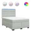 Vidaxl Box spring postelja z vzmetnico svetlo siva 140x200 cm žamet