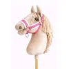 BB Nastavljiva ovratnica za konje Hobby Horse A3 roza z belim krznom