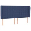 Vidaxl Vzglavje z ušesi modro 163x23x118/128 cm blago