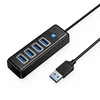 Orico PW4U-U3 USB-A razdelilnik – 4x USB-A – črn