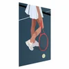 shumee Plakat - Teniški igralec z rdečim loparjem na igrišču - ilustracija