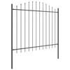 Vrtna Ograda 7 pcs Siva 170 x 190 cm Čelik s prahom premazan
