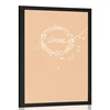 Plakat z napisom Love minimalističnega izgleda - 60x90 black