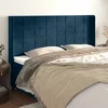 vidaXL Vzglavje z ušesi temno moder 183x16x118/128 cm žamet
