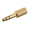 PremiumCord Adapter stereo plug 6.3 - stereo jack 3.5 M/F gold plated