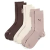 PUMA Unisex Crew Socks (3-Pack), Women, Beige Combo, 35-38