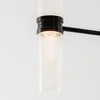 Artemide LED viseča svetilka Zephyr Linear, črna, dolžina 160 cm - Dnevna soba/jedilnica - Dizajn - črna, prozorna - Aluminij