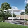 Bioklimatska pergola Antares — Stenska/3.6 x 4/Bela/Ročni