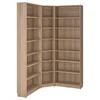 BILLY Ugaon.komb.biblioteka s dod.element, im. hrastovine, 136/136x28x237 cm