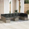 Set sofe s jastukom 11 pcs Svjetlosiva poliratan