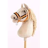 BB Nastavljiva ovratnica za konje Hobby Horse A3 oranžna s črnim krznom