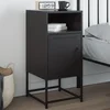 Vidaxl vidaXL Nočna omarica črna 36x39x78 cm jeklo