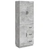 Set ormara 2 pcs Betonska siva Konstruirano drvo