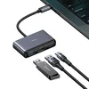 USAMS 5-v-1 USB HUB adapter USB 2.0/3.0/USB-C siv