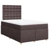 Vidaxl Box spring postelja z vzmetnico temno rjava 120x190 cm blago
