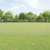 Zavarena žičana ograda s postom 10 x 0,8 m Srebrna Mreža