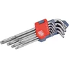 Extol Premium L-ključi TORX Extol Premium (6601) komplet 9 kosov, T 10-15-20-25-27-30-40-45-50, izvrtani na kratki strani, CrV
