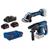 BOSCH Akumulatorski set alata GWS 180-LI + GBH 180-LI; 18V; 2x4,0 Ah u koferu (0615990N05)