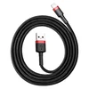 shumee Trpežen pleten USB kabel za iPhone Lightning QC3 2m - črno-rdeč