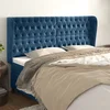 Vidaxl vidaXL Vzglavje s krilci temno modro 203x23x118/128 cm žamet
