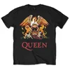 Queen Classic Crest Black Mens T Shirt: M