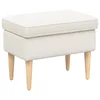 Stolica za noge Krem 55 x 35 x 41 cm Bouclé