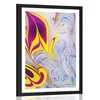 Plakat s paspartujem abstrakcija v stilu Ebra - 30x45 silver