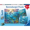 Ravensburger puzzle (slagalice) - 3x 49pcs Život u okeanu RA05149
