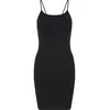 Womens Stretch Jersey Dress - Black