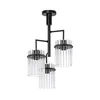 Luster na šipci 3xE27/60W/230V crna/prozirna